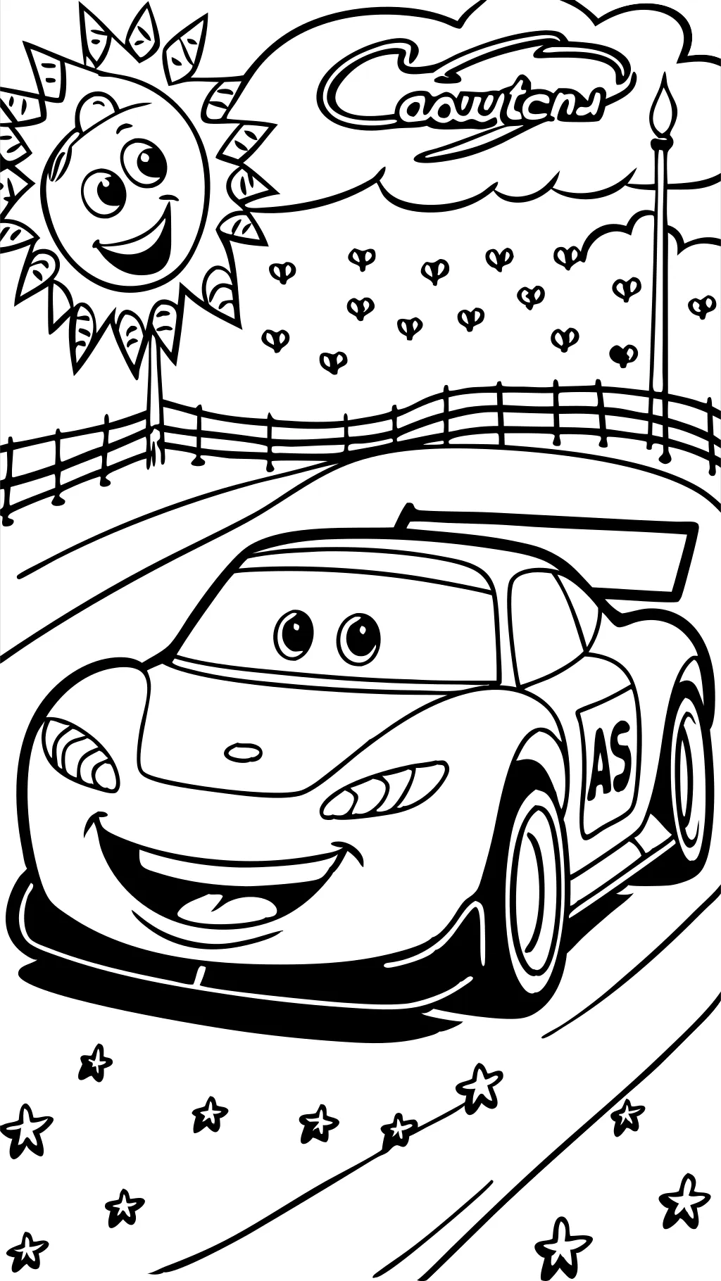 coloriage flash mcQueen